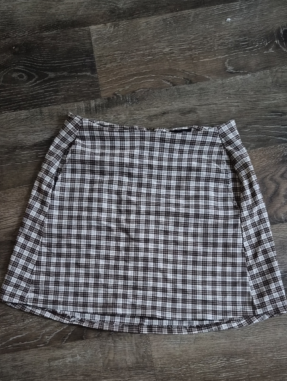 🩷Brown Plaid A-Line Mini Skirt